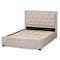 Baxton Studio Aurelie Modern Light Beige Upholstered King Size Storage Bed 145-8127 - alternate 2